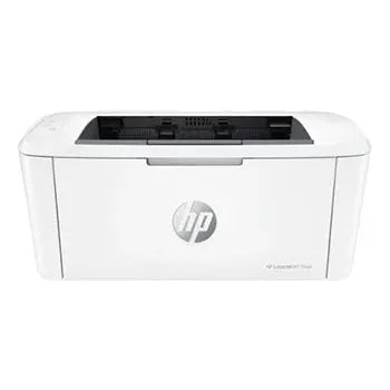 Impressora HP Laser M110w mono laser com Wi-Fi, rápida, com capacidade de 21 páginas por minuto, vista frontal.