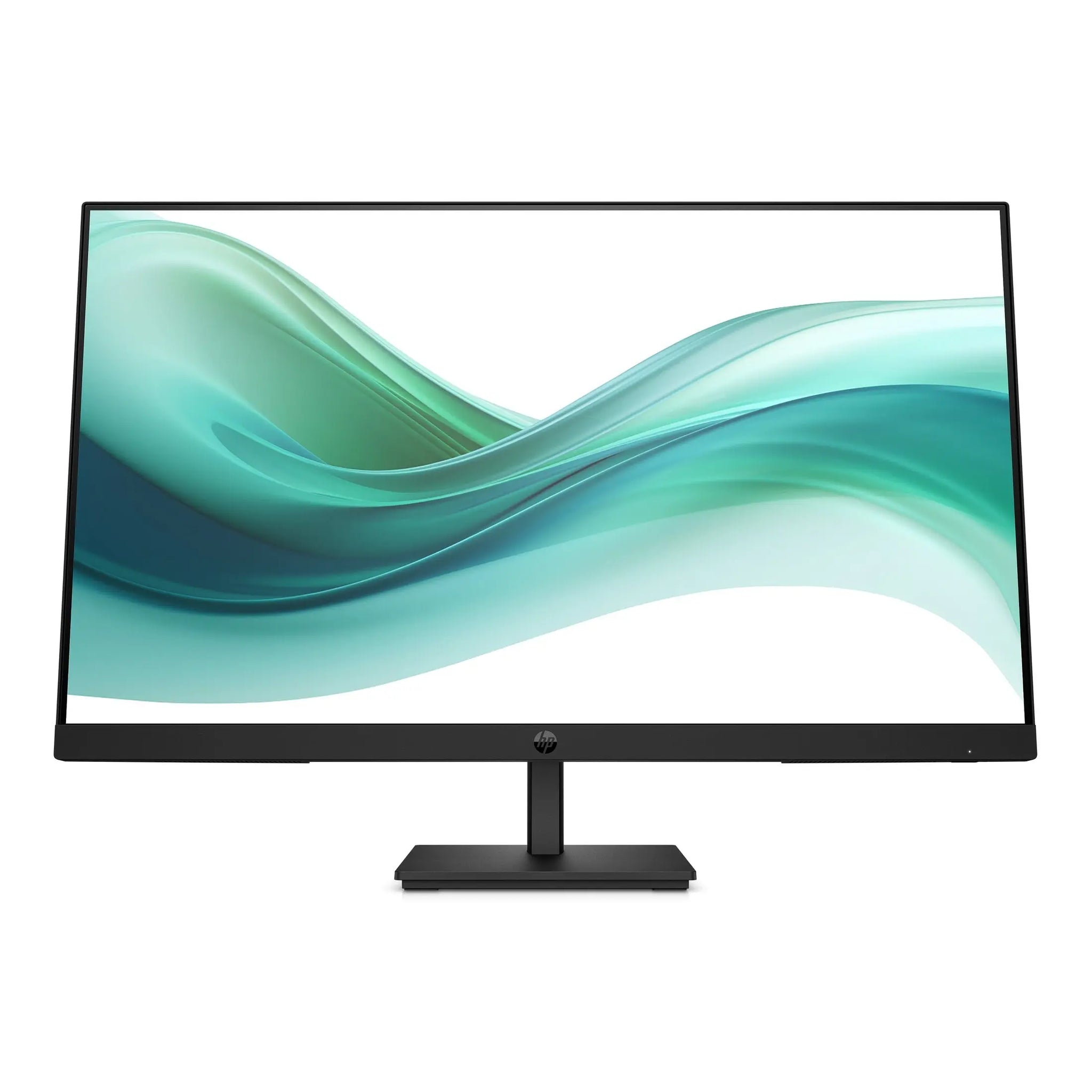 Monitor HP Series 3 Pro 27” FHD empresarial com tela widescreen, 100Hz, portas HDMI, VGA e DisplayPort, em uso.