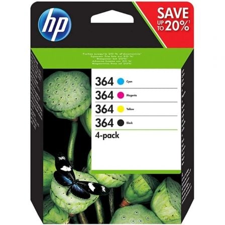 Cartucho de Tinta HP 364 CMYK Original N9J73AE | Combo 4-Pack