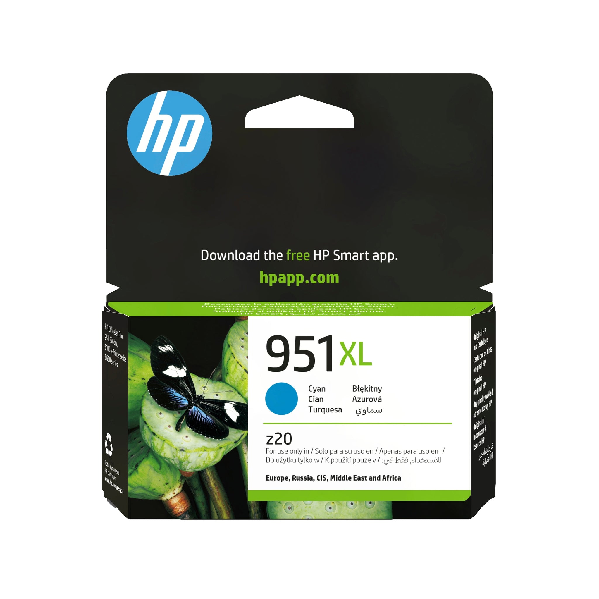 HP 951XL original Ink cartridge CN046AE BGY cyan high capacity 1.500 pages 1-pack Officejet