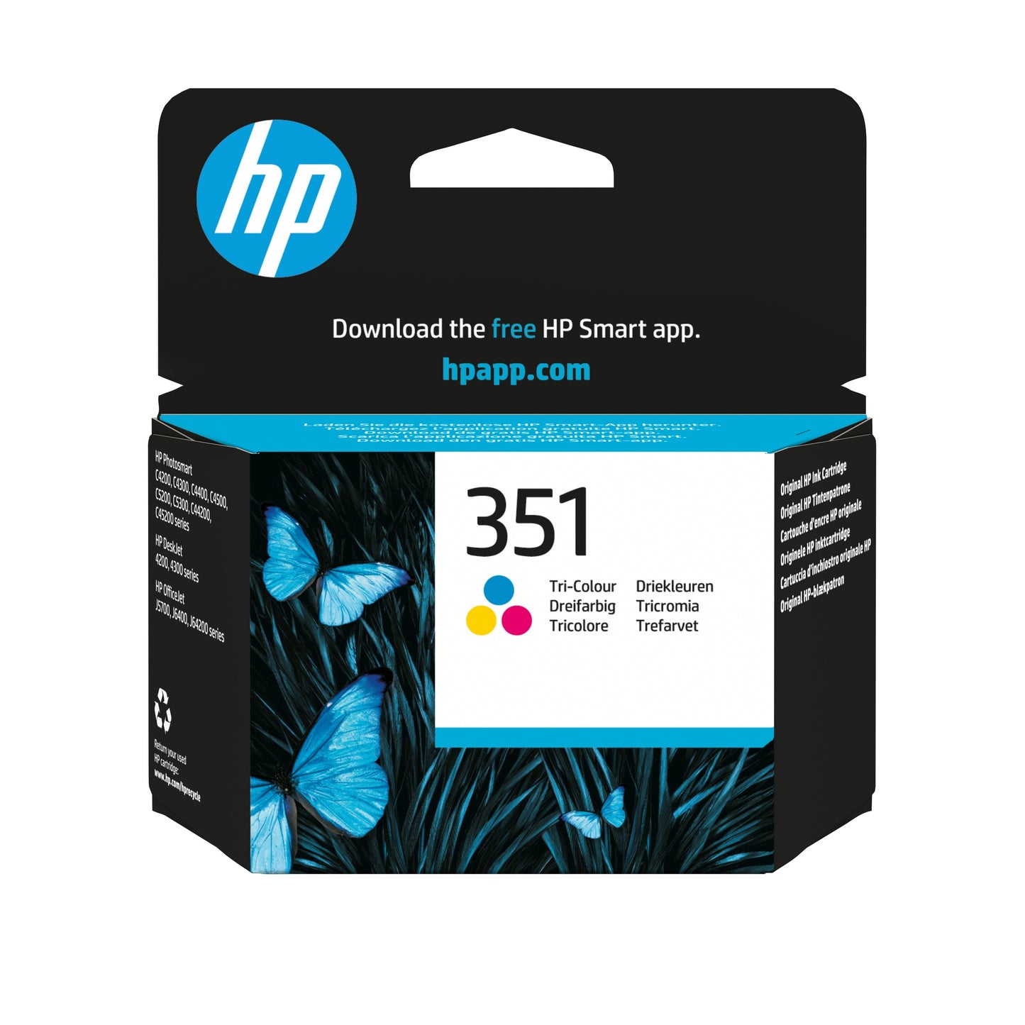 HP 351 original Ink cartridge CB337EE ABE tri-colour Vivera OfficeJet J5780 J5785