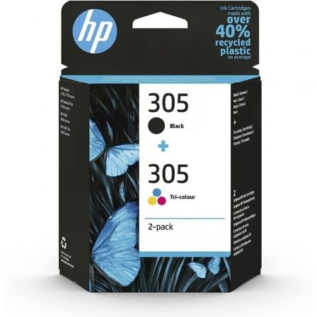 Cartuchos de Tinta HP 305 Preto e Colorido 2 unidades Original