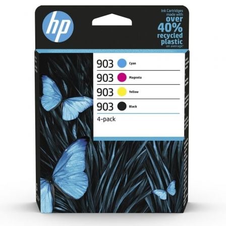 Cartuchos de Tinta HP 903 CMYK Original 4-Pack para Impressoras