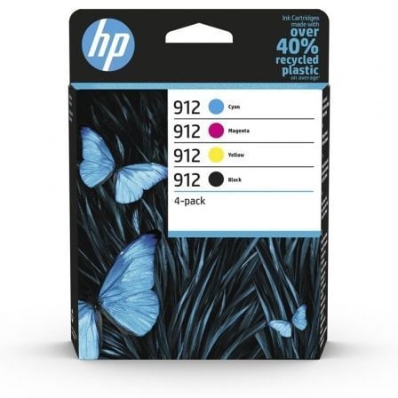 Tinta Original HP 912 CMYK – Pack de 4 Cartuchos Compatíveis