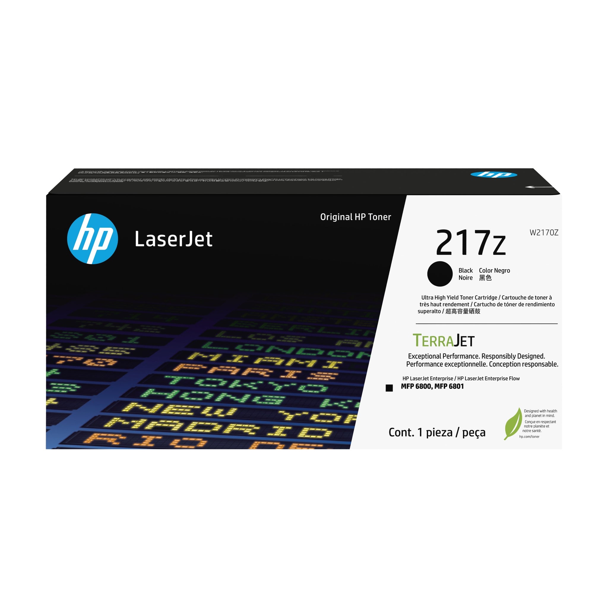 Cartucho de toner HP 217Z Blk Original para impressora LaserJet, destaque para qualidade de impressão e compatibilidade.