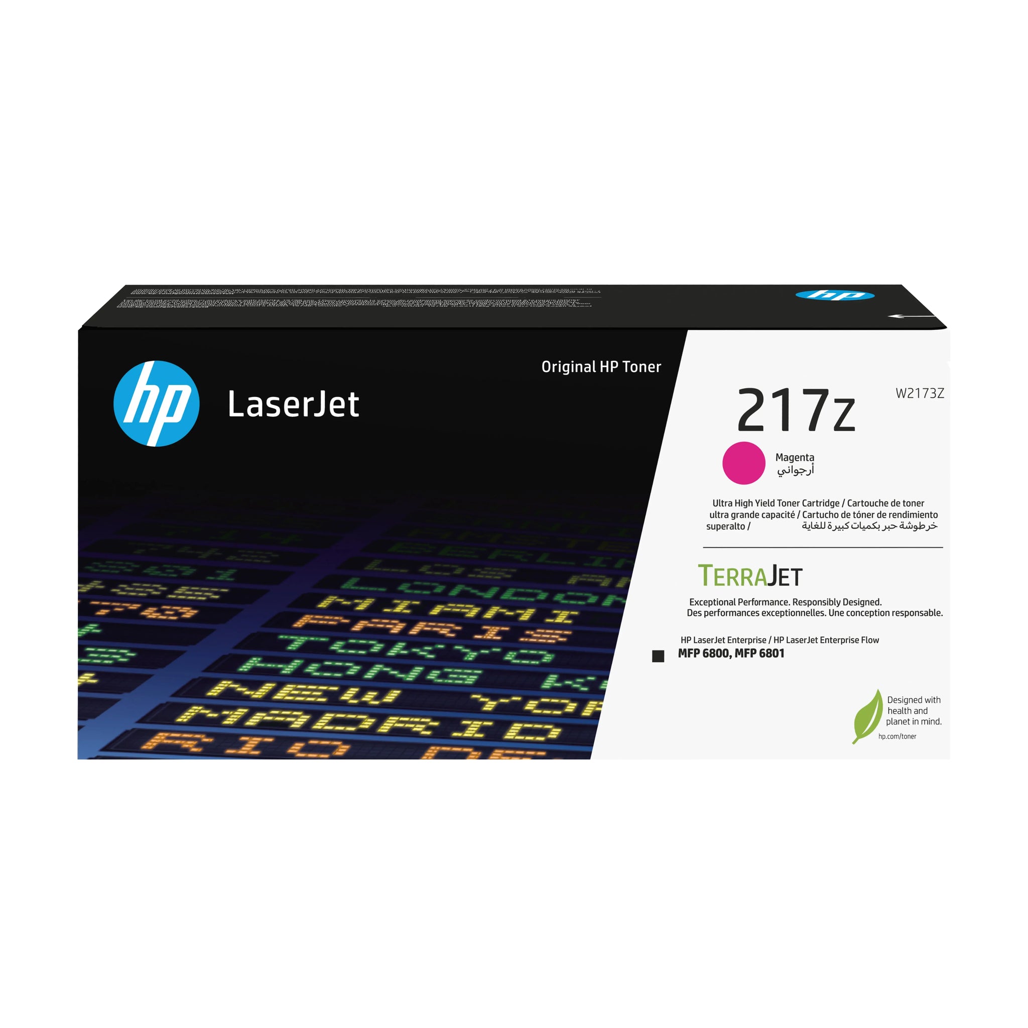 Toner HP 217Z Magenta Original para impressora LaserJet, cartucho de toner magenta de alta qualidade.