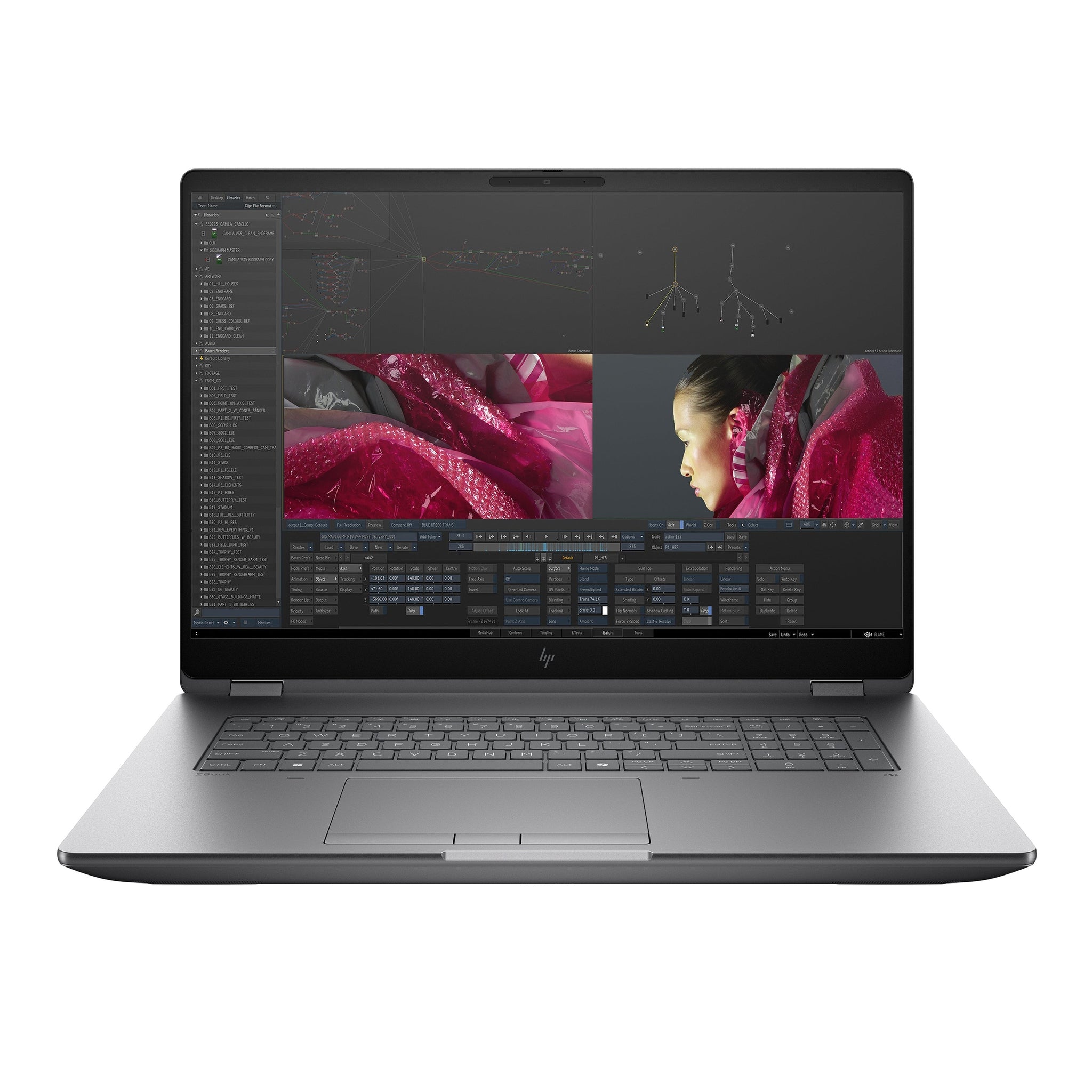 Estação de trabalho portátil HP Zbook G1i com tela, teclado e detalhes do design do laptop, rodando Windows 11 Pro.