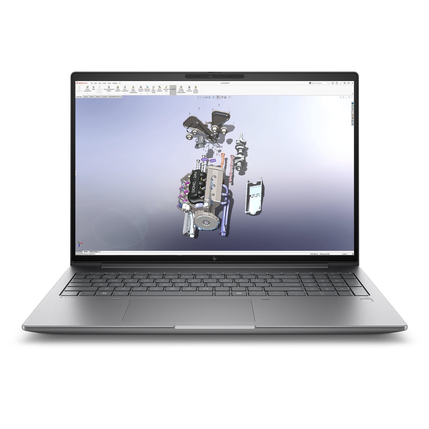 Ultrabook HP Zbook X G1i 16 com tela, teclado e portas visíveis, equipado com Intel Core i7, 32GB RAM e SSD de 1TB.