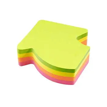Notas adesivas Infonotes com setas, 7x7cm, 200 folhas, bloco de notas colorido para marcar e organizar informações.