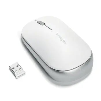 Rato sem fio Kensington Wireless SureTrack Dual branco, conexão precisa, design ergonômico e confortável para uso diário.