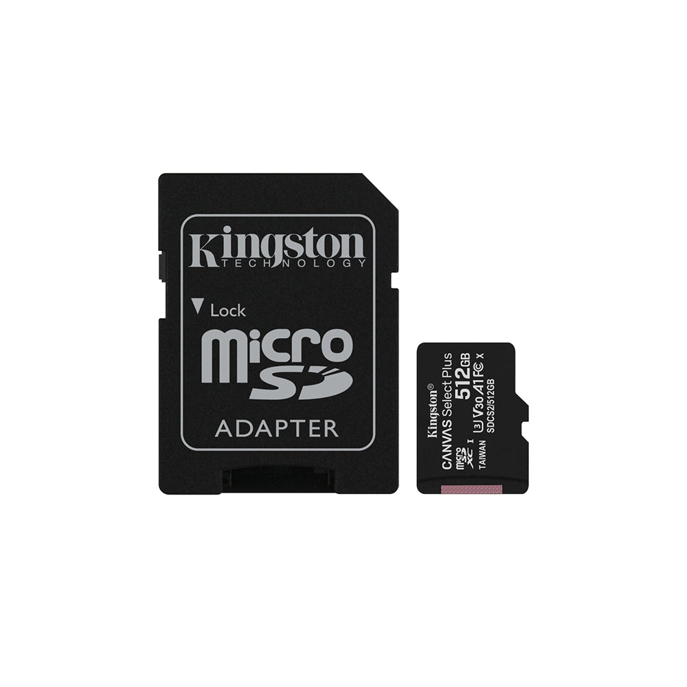 Cartão de Memória microSDXC 512GB Kingston Canvas Select Plus - Bluepixel Equipamentos e Serviços Informáticos Lda