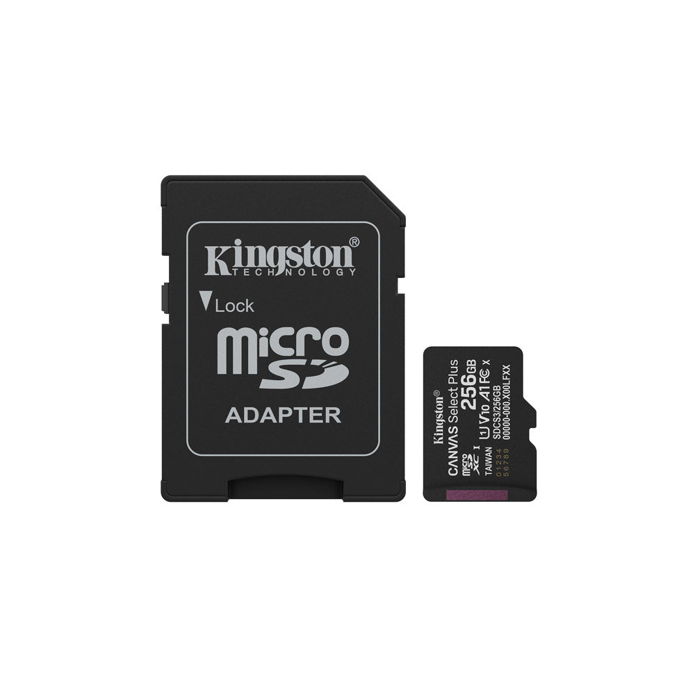 Cartão microSDXC 256GB Kingston Canvas Select Plus para Fotos & Vídeos