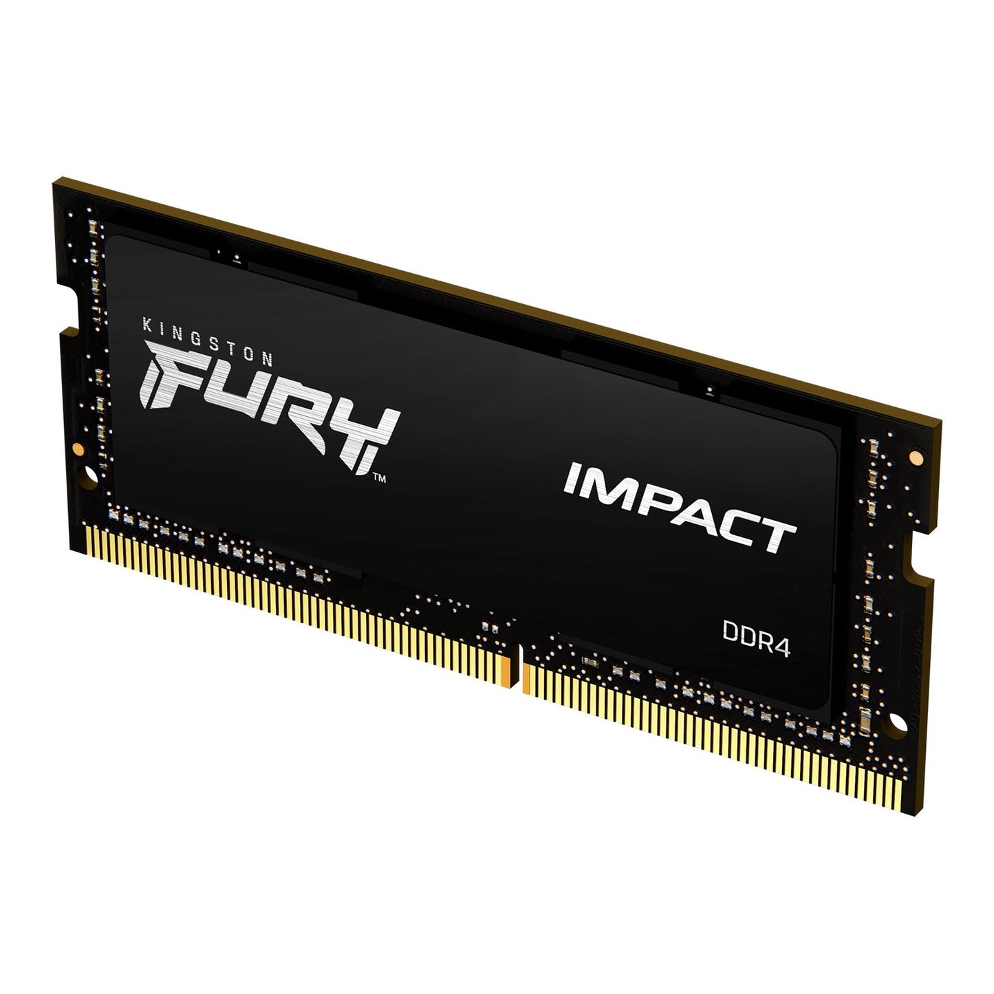 Memória RAM Kingston DDR4 32GB SODIMM 3200MHz FURY Impact para laptop, módulo de memória portátil de alta performance.