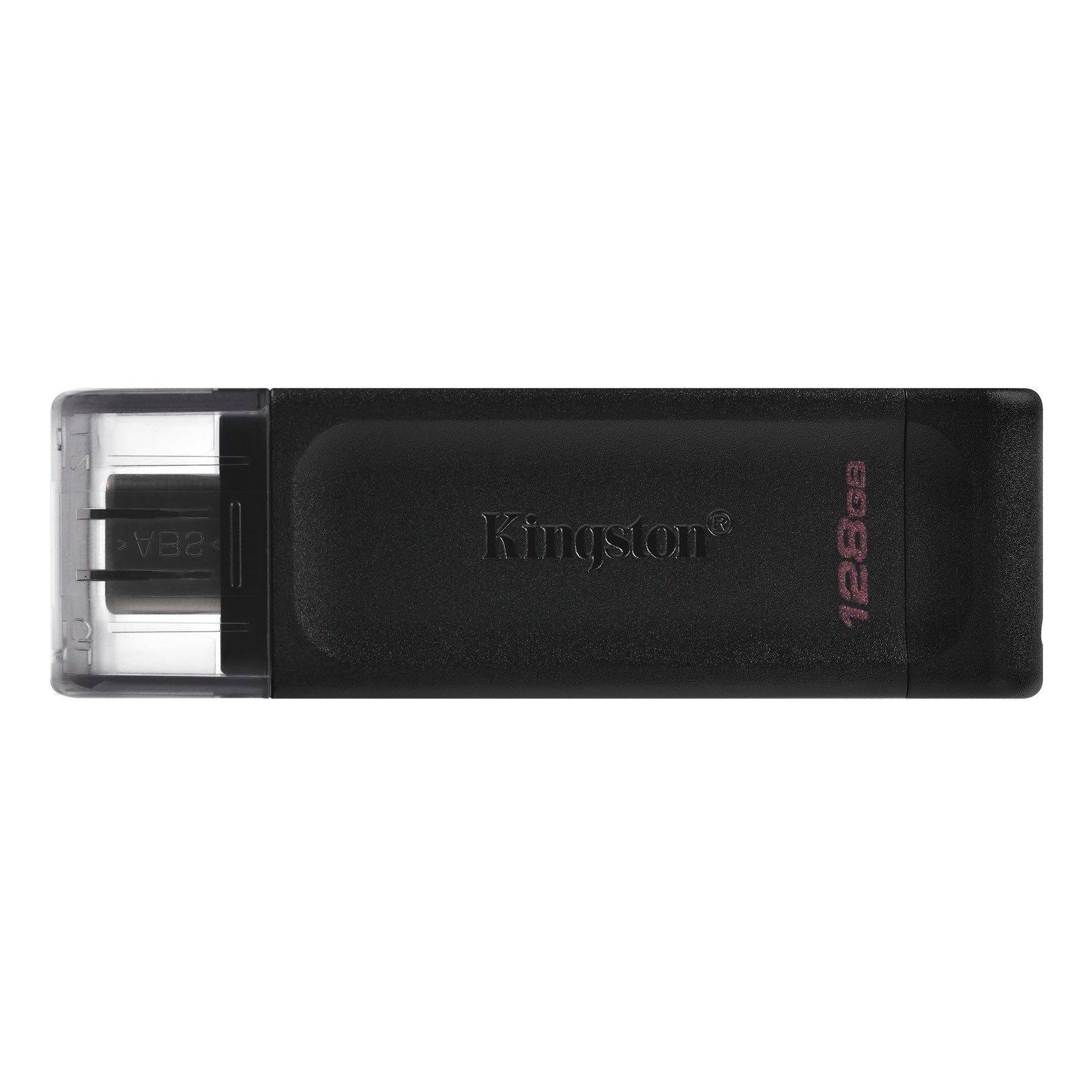 Pendrive Kingston DataTraveler 70 de 128GB USB-C 3.2 Gen1, compacto e resistente, ideal para armazenamento de dados portátil.