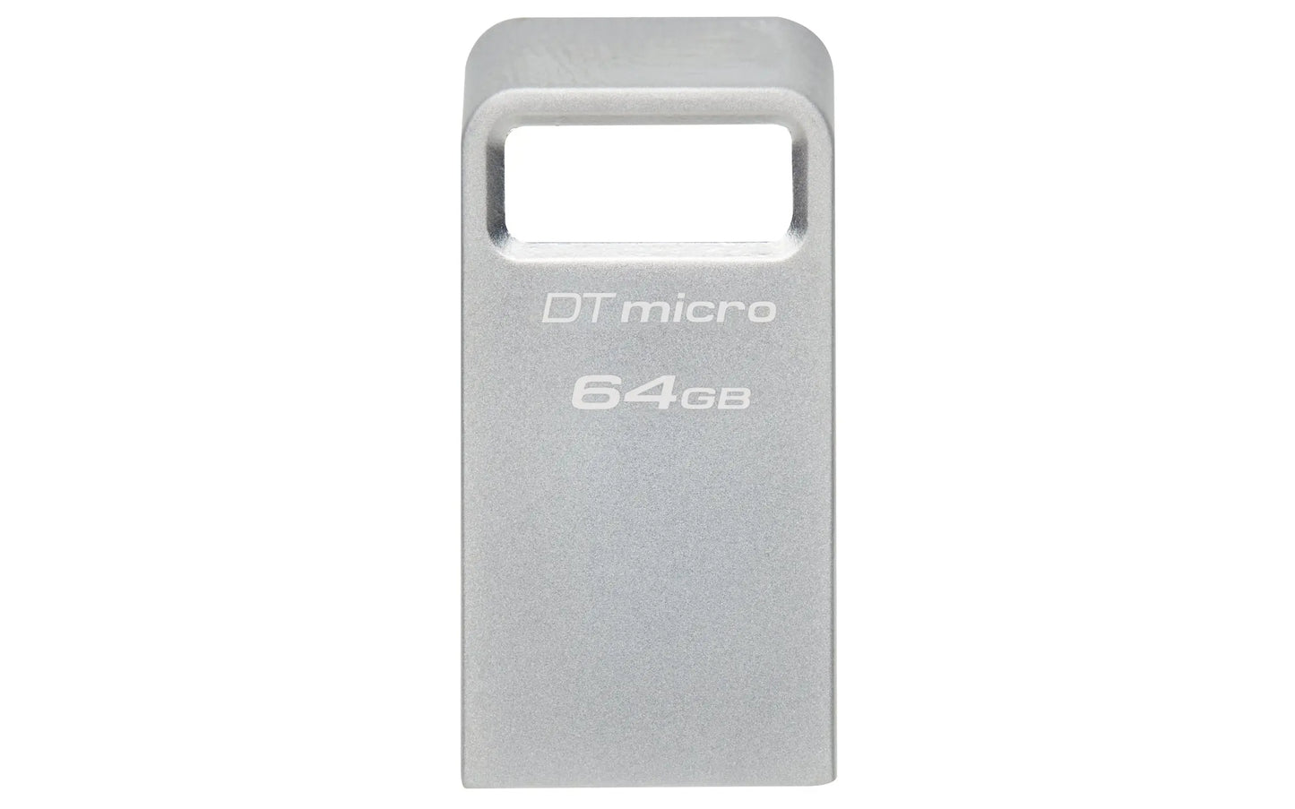 Pendrive Kingston DataTraveler Micro 64GB USB 3.2 Gen 1 compacto e rápido, com design portátil e robusto.