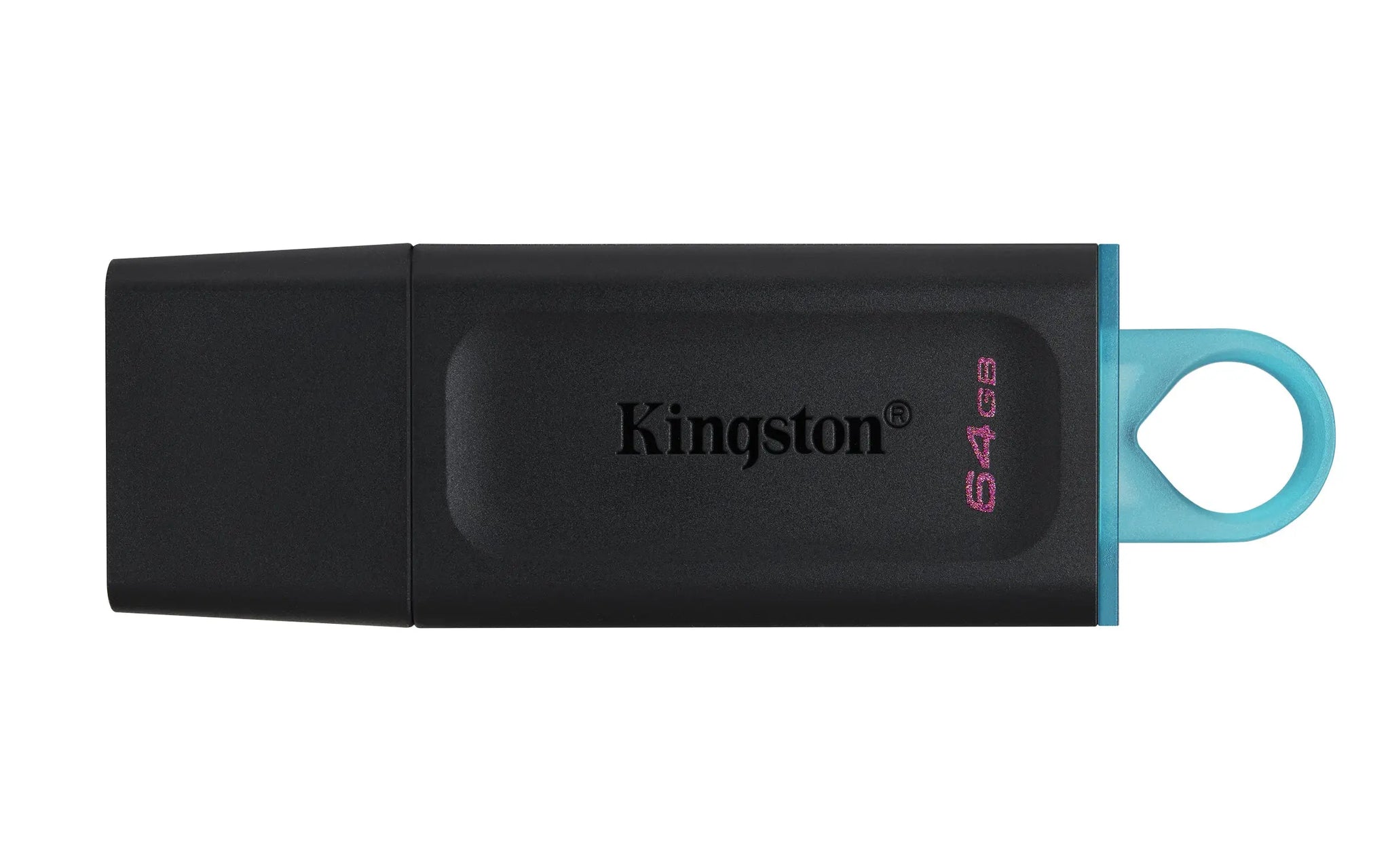 Pendrive Kingston DataTraveler Exodia de 64GB USB 3.2 em preto e azul, armazenamento portátil de alta velocidade