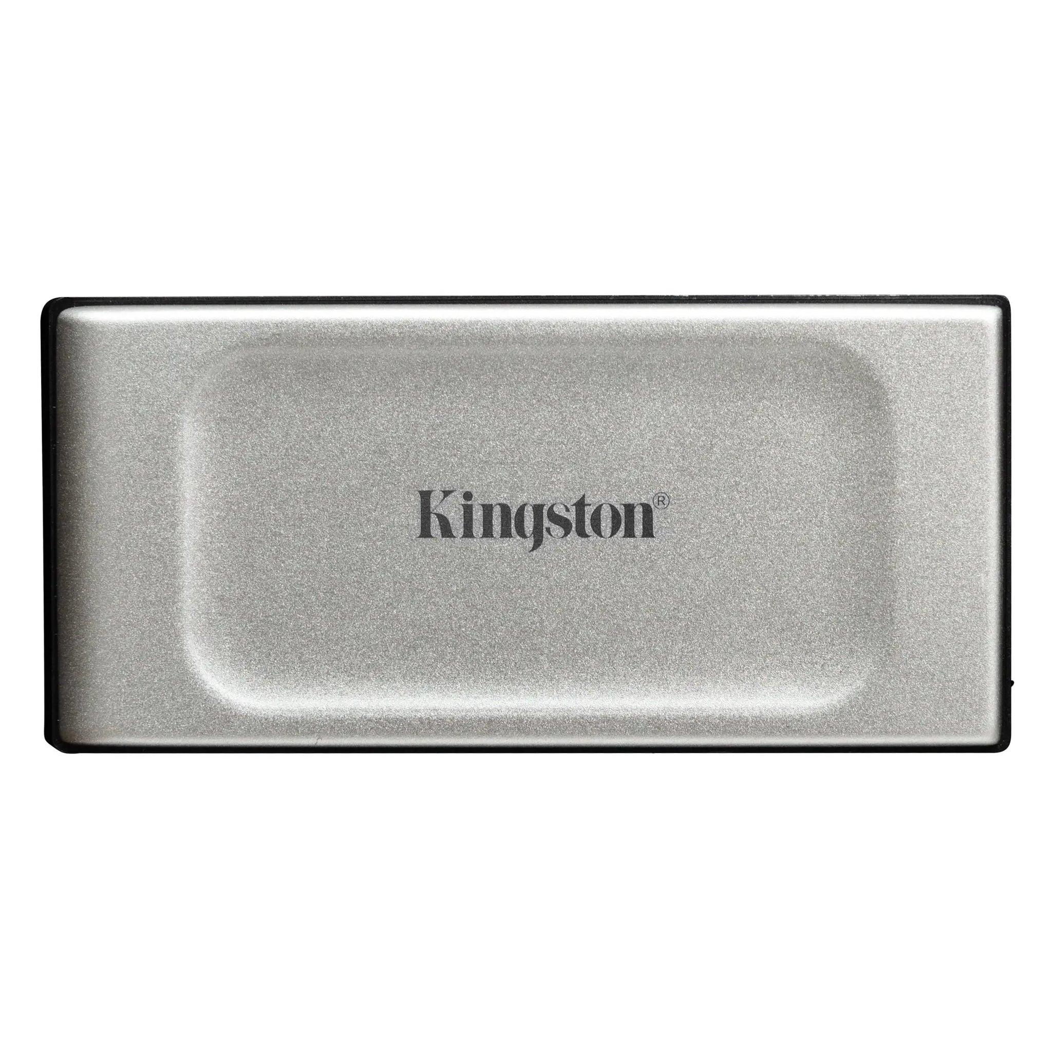 SSD portátil Kingston XS2000 de 4TB, dispositivo externo de alta velocidade e portabilidade, mostrado na imagem.