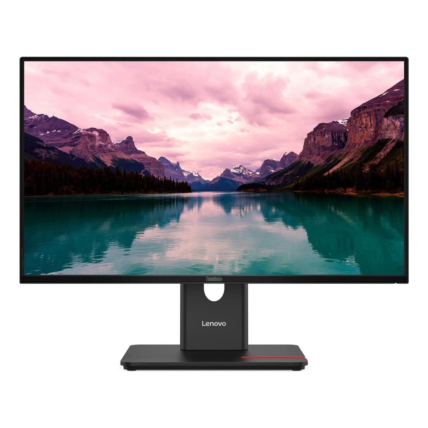 Monitor empresarial Lenovo ThinkVision T24-40 de 23,8" IPS Full HD com conexões HDMI, DisplayPort e VGA.