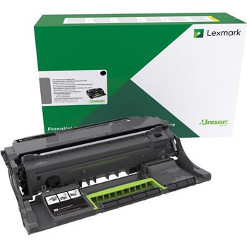 Tambor de impressão original Lexmark 55B0ZA0 de alta capacidade para impressoras Lexmark, em destaque na imagem.
