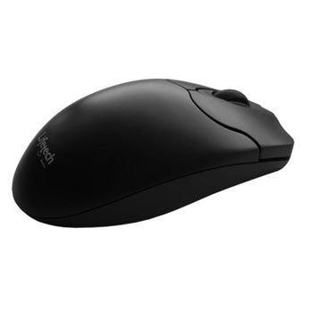 Rato com fio Lifetech Basic preto, com design ergonômico e confiável, para uso diário em computadores.