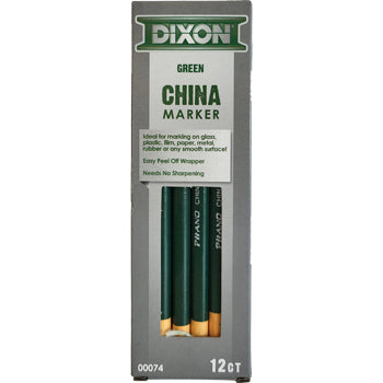 Lápis dermatográfico verde Lyra Dixon Marker em caixa com 12 unidades, ideal para desenhos e marcações precisas.
