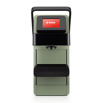 Máquina de café Moak ForYou Jockey verde para café espresso, prática e rápida, com acabamento em verde vibrante.