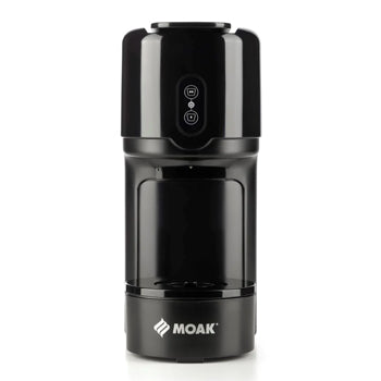 Máquina de café Moak ForYou Jukebox preta, elegante e compacta, ideal para preparar café de qualidade em casa ou no escritório