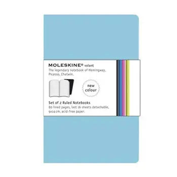Bluepixel Equipamentos e Serviços Informáticos Lda | Volant XS Pautado Moleskine Azul Claro 2 Unidades | Cadernos Compactos Moleskine Moleskine