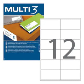 Bluepixel Equipamentos e Serviços Informáticos Lda | Etiquetas A4 097x042mm – 1200 unidades, Multi3, 100 folhas Multi3 Etiquetas