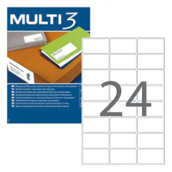 Bluepixel Equipamentos e Serviços Informáticos Lda | Etiquetas A4 6,3x3,8cm - 2400 un. Multi3 100 Fls Multi3 Etiquetas