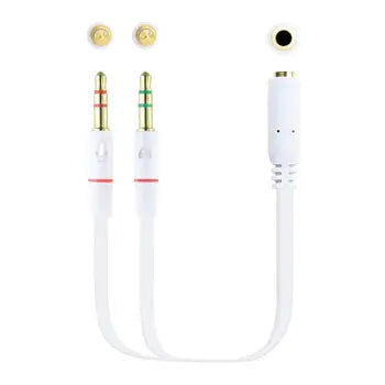 Adaptador Jack 3.5mm Fêmea / 2x Macho 20cm
