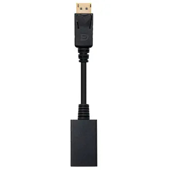 Adaptador DisplayPort Macho para HDMI Fêmea de 15cm, cabo digital da Nanocable para conexão de vídeo.
