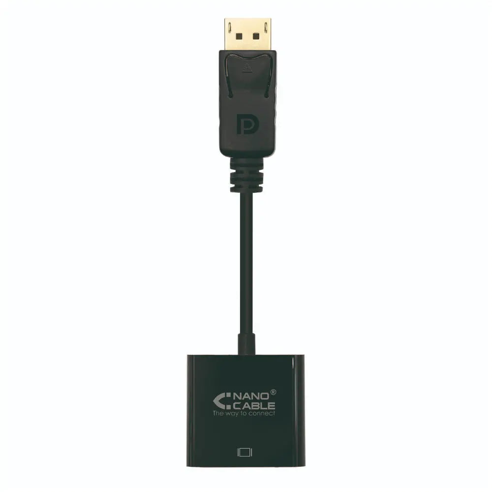 Adaptador DisplayPort Macho para VGA Fêmea Nanocable, 15cm, conexão de vídeo para transmissão de sinais de vídeo.