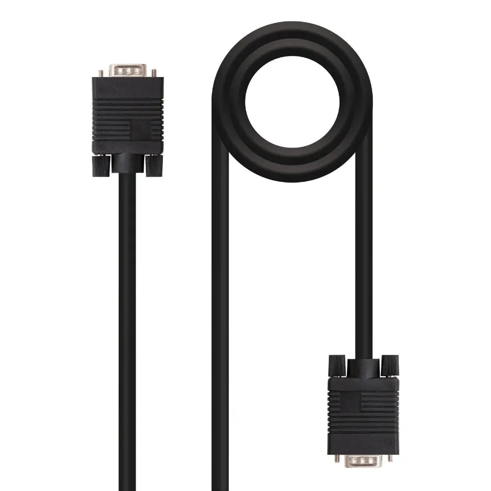 Cabo SVGA Macho a Macho Nanocable de 1,8m para conexão de vídeo HD de alta qualidade, com conectores robustos.