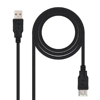Cabo USB-A 2.0 Macho / Fêmea 3m Preto