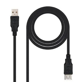 Cabo USB-A 2.0 Macho / Fêmea 1.8m Preto