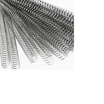 Argolas espiral metálicas prateadas de 34mm, passo 5:1, conjunto com 25 unidades para bijuterias e artesanato.