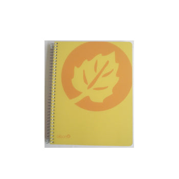 Caderno espiral A5 quadriculado Neutral, com 120 folhas para estudos, anotações ou escrita diária.