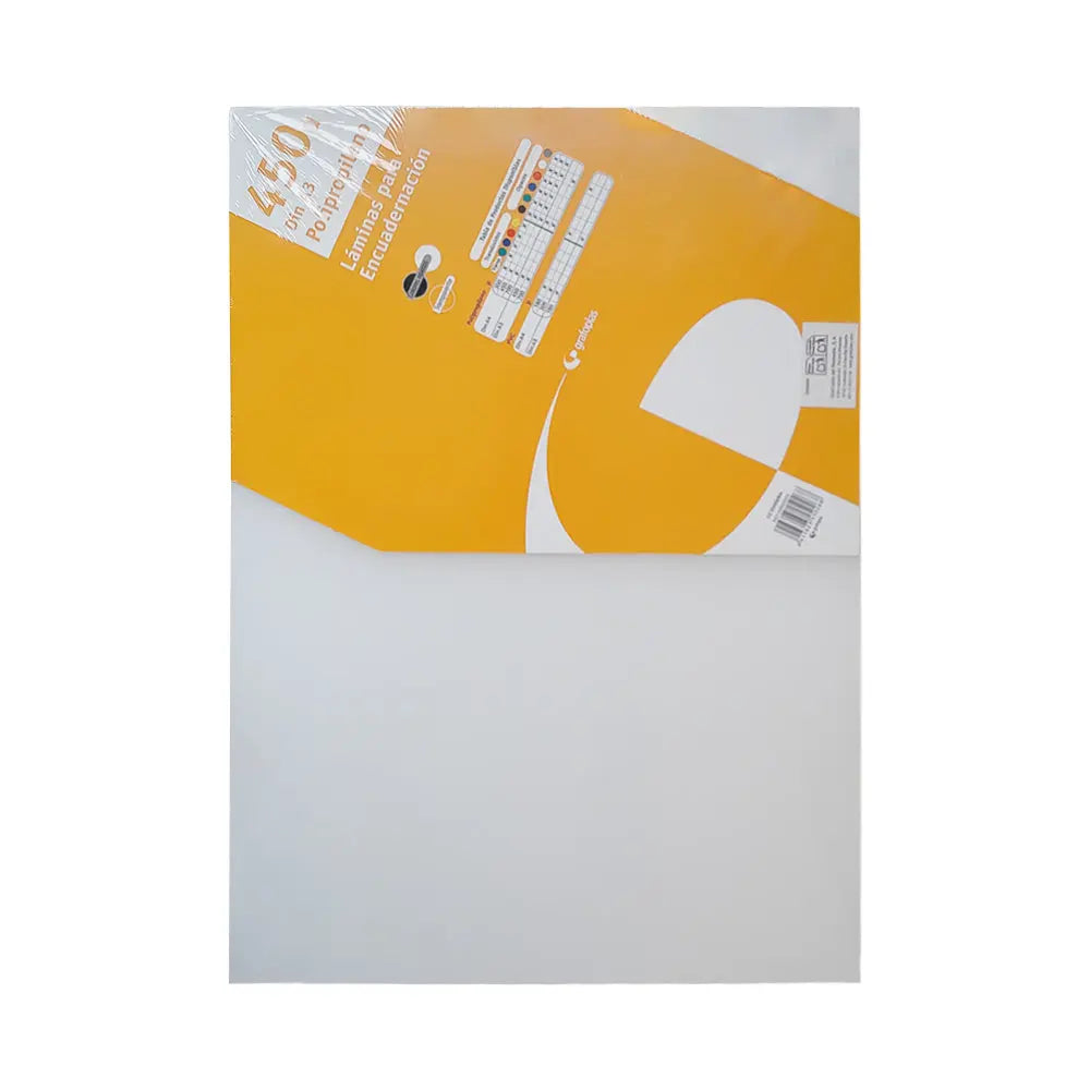 Capas de acetato translúcido Neutral para encadernação A3, 450μm, pack com 50 unidades.