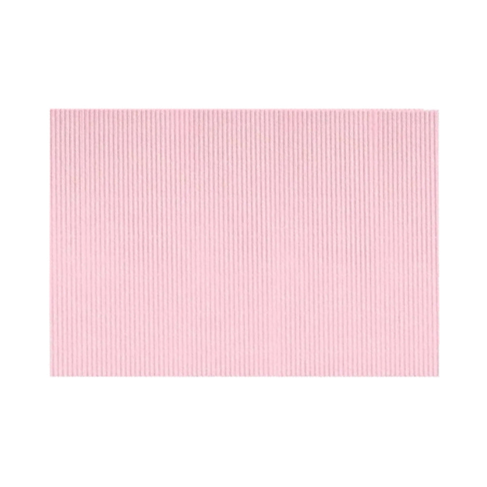 Cartão canelado colorido rosa com folhas, tamanho 50x70cm, para decoração, da marca Neutral.