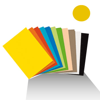 Cartolina amarelo torrado Neutral 50x65cm, papel para artesanato, 180g, superfície lisa e resistente.