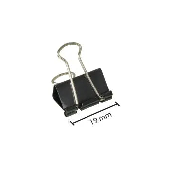 Molas de 19mm da Neutral para papéis, caixa com 12 unidades, clips e molas para organização de documentos.