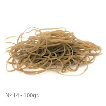 Elásticos Neutral nº14, 50mm de largura, para costura e artesanato, com duas peças de 50mm cada, peso total de 100g.