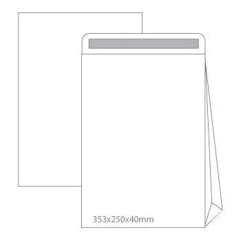 Bluepixel Equipamentos e Serviços Informáticos Lda | Envelopes B4 Brancos 250x353mm com Fole 40mm - 500 Unidades Neutral Envelopes
