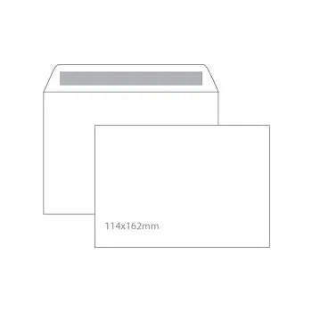 Conjunto de 500 envelopes brancos C6 114x162mm Autodex, feitos de papel de 90g, para envio e correspondência.