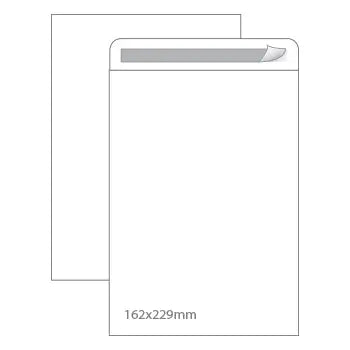 Envelope branco C5 Autodex, tamanho 162x229mm, pacote com 250 unidades, ideal para envio de documentos.