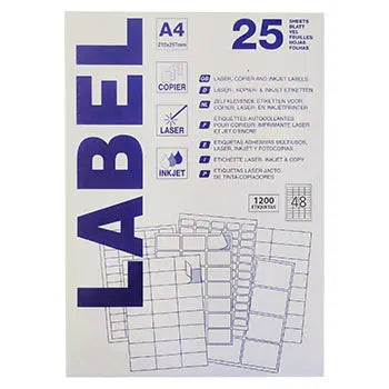 Bluepixel Equipamentos e Serviços Informáticos Lda | Etiquetas 045 7x021,2mm A4 - 1200 unidades para impressão Neutral Etiquetas