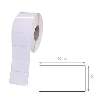 Etiquetas térmicas Neutral 50x102mm, pacote com 2000 unidades, impressas para identificação e etiquetagem.