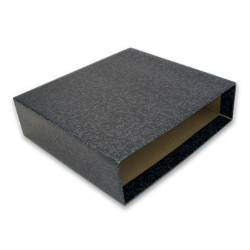 Caixa para pasta arquivo preta com acabamento marmorizado, tamanho L80 310x290, da marca Neutral.