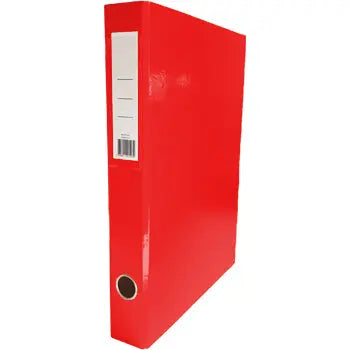 Pasta arquivo Neutral com 2 argolas vermelhas, tamanho 320x290x40mm, para organização de documentos.